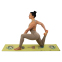 Коврик для йоги Льняной (Yoga mat) Record FI-7157-6 размер 183x61x0,3см принт Слон и Лотос бежевый 9