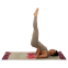 Коврик для йоги Льняной (Yoga mat) Record FI-7157-7 размер 183x61x0,3см принт Сакура бежевый 9