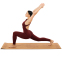 Килимок для йоги Пробковий каучуковий двошаровий Yoga mat Record FI-7156-1 183x61мx0.4cм з принтом Марш Слонів коричневий 10