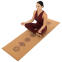 Килимок для йоги Пробковий каучуковий двошаровий Yoga mat Record FI-7156-2 183x61мx0.4cм з принтом Чакри коричневий 6