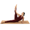 Килимок для йоги Пробковий каучуковий двошаровий Yoga mat Record FI-7156-2 183x61мx0.4cм з принтом Чакри коричневий 7