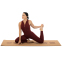 Килимок для йоги Пробковий каучуковий двошаровий Yoga mat Record FI-7156-2 183x61мx0.4cм з принтом Чакри коричневий 8
