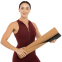 Килимок для йоги Пробковий каучуковий двошаровий Yoga mat Record FI-7156-6 183x61мx0.4cм з принтом Хамса коричневий 6
