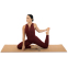 Килимок для йоги Пробковий каучуковий двошаровий Yoga mat Record FI-7156-6 183x61мx0.4cм з принтом Хамса коричневий 8