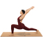 Килимок для йоги Пробковий каучуковий двошаровий Yoga mat Record FI-7156-6 183x61мx0.4cм з принтом Хамса коричневий 9