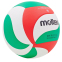 Мяч волейбольный MOLTEN V5M4000 №5 PU белый-зеленый-красный 0