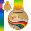Медаль спортивная с лентой цветная SP-Sport Плавание C-0336 золото, серебро, бронза 0