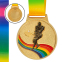 Медаль спортивна зі стрічкою кольорова SP-Sport Великий теніс C-0338 золото, срібло, бронза 0