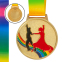Медаль спортивная с лентой цветная SP-Sport Танцы C-0339 золото, серебро, бронза 0