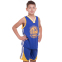 Форма баскетбольная детская NB-Sport NBA GOLDEN STATE WARRIORS 7354 M-2XL синий-желтый 7