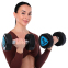 Гантели цельные профессиональные с полиуретановым покрытием LiveUp LP8003-8 2шт по 8кг черный-синий 5