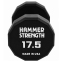 Гантель цільна професійна з поліуретановим покриттям HAMMER STRENGHT TA-9215-17_5 1шт 17,5кг чорний 1