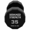 Гантель цільна професійна з поліуретановим покриттям HAMMER STRENGHT TA-9215-35 1шт 35кг чорний 1