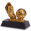 Статуэтка наградная спортивная Футбол Бутса с мячом золотая SP-Sport C-3793-B2 0