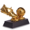 Статуэтка наградная спортивная Футбол Бутса с мячом золотая SP-Sport C-3793-B2 1