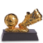 Статуэтка наградная спортивная Футбол Бутса с мячом золотая SP-Sport C-3793-B2 2