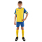 Форма футбольна комплект футболка та шорти Joma LIDER 104285-907 4XS-2XL жовтий-синій 21