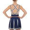 Костюм для чирлидинга кроп-топ и плиссированная мини-юбка SP-Sport 23276 размер S-2XL цвета в ассортименте 16