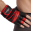 Перчатки для фитнеса и тяжелой атлетики MARATON 16-1596A L-XXL черный-красный 0