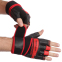Перчатки для фитнеса и тяжелой атлетики MARATON 16-1596A L-XXL черный-красный 1