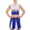 Костюм для чирлидинга кроп-топ с воротником-стойкой и плиссированная мини-юбка SP-Sport CO-20 размер 110-160 синий-белый 2