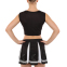 Костюм для чирлидинга кроп-топ и плиссированная мини-юбка SP-Sport CO-050 размер S-XL черный 3