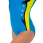 Купальник для художественной гимнастики детский SP-Planeta DR-1588-BY 32-38 голубой-черный-желтый 4
