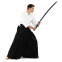 Одежда для Kendo, Iaido Aikido тренеровочный костюм Кендо, топы кендоги шаны Хакама SP-Sport CO-8873 155-190см белый-черный 11