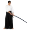 Одежда для Kendo, Iaido Aikido тренеровочный костюм Кендо, топы кендоги шаны Хакама SP-Sport CO-8873 155-190см белый-черный 14