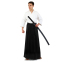 Одежда для Kendo, Iaido Aikido тренеровочный костюм Кендо, топы кендоги шаны Хакама SP-Sport CO-8873 155-190см белый-черный 17