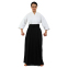 Одежда для Kendo, Iaido Aikido тренеровочный костюм Кендо, топы кендоги шаны Хакама SP-Sport CO-8873 155-190см белый-черный 19