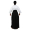 Одежда для Kendo, Iaido Aikido тренеровочный костюм Кендо, топы кендоги шаны Хакама SP-Sport CO-8873 155-190см белый-черный 21