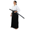 Одежда для Kendo, Iaido Aikido тренеровочный костюм Кендо, топы кендоги шаны Хакама SP-Sport CO-8873 155-190см белый-черный 33
