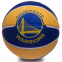 Мяч баскетбольный резиновый SPALDING NBA Team WARRIORS 83304Z №7 синий-желтый 0