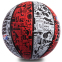 Мяч баскетбольный резиновый SPALDING NBA GRAFFITI 83574Z №7 красный-серый 0