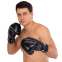 Рукавиці боксерські на липучці шкіряні HARD TOUCH BO-5232 10-14унцій чорний 6
