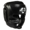 Шолом боксерський з повним захистом шкіряний HARD TOUCH BO-5235 S-XL чорний 0