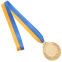 Заготівля медалі зі стрічкою SP-Sport HIT C-4332 6,5см золото, срібло, бронза 2