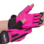 Перчатки для фитнеса и тренировок женские Zelart SB-161738 размер XS-M черный-розовый 1