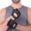 Перчатки для фитнеса и тренировок Zelart SB-161953 S-L черный-голубой 5