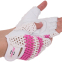Перчатки для фитнеса и тренировок женские Zelart SB-161958 размер XS-M белый-розовый 1