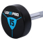 Штанга фіксована пряма поліуретанова LiveUp LP8010-15 довжина-89,2см 15кг чорний-синій 1
