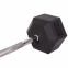 Штанга фіксована вигнута прогумована Rubber Hexagon Barbell Zelart TA-6231-50 довжина-95см 50кг чорний 2