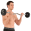 Штанга нерозбірна з фіксованою вагою вигнута PEV HAMMER STRENGHT TA-9978-20 20кг чорний 6
