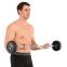 Штанга нерозбірна з фіксованою вагою вигнута PEV HAMMER STRENGHT TA-9978-20 20кг чорний 7