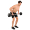 Штанга нерозбірна з фіксованою вагою вигнута PEV HAMMER STRENGHT TA-9978-40 40кг чорний 8