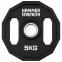 Млинці диски поліуретанові 2 Handle металева втулка HAMMER STRENGHT TA-9986-5 ø50мм 5кг чорний 0