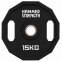Млинці диски поліуретанові 2 Handle металева втулка HAMMER STRENGHT TA-9986-15 ø50мм 15кг чорний 0