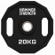 Млинці диски поліуретанові 2 Handle металева втулка HAMMER STRENGHT TA-9986-20 ø50мм 20кг чорний 0