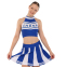 Костюм для чирлидинга кроп-топ с воротником-стойкой и плиссированная мини-юбка SP-Sport CO-043 размер S-2XL синий-белый 2